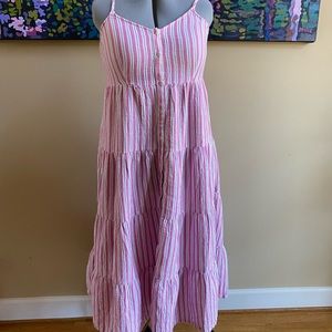 Cute pink/grey/white striped summer dress from Universal Thread